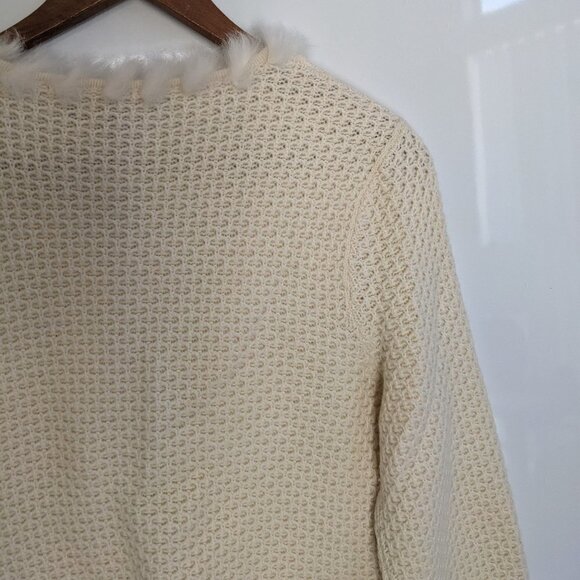 Jones New York Signature Cream Cardigan Sweater One Button Size Petite M Medium - Picture 8 of 11